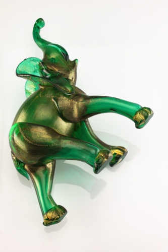 Napoleone Martinuzzi Venini Murano Glass Golden Elephant Sculpture 1933