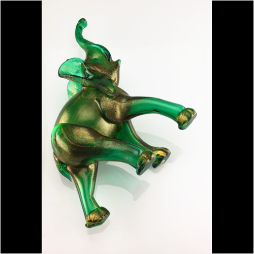 Napoleone Martinuzzi Venini Murano Glass Golden Elephant Sculpture 1933