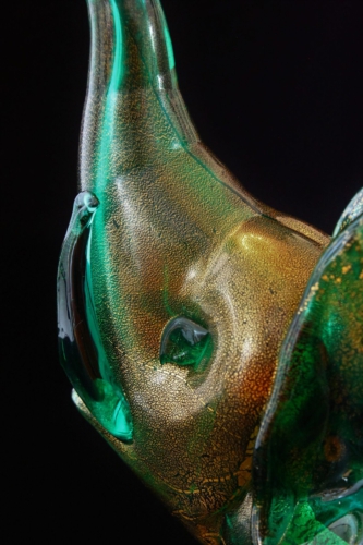 Napoleone Martinuzzi Venini Murano Glass Golden Elephant Sculpture 1933
