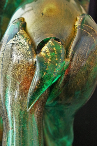 Napoleone Martinuzzi Venini Murano Glass Golden Elephant Sculpture 1933