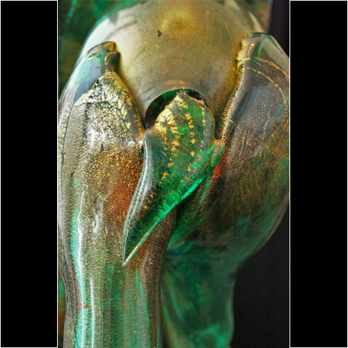 Napoleone Martinuzzi Venini Murano Glass Golden Elephant Sculpture 1933