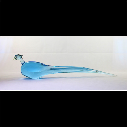 <em><b>Antonio Da Ros</b><br />tall Phaesant<br /> Italy 1960</em> antonio da ros cenedese murano glass pheasant
