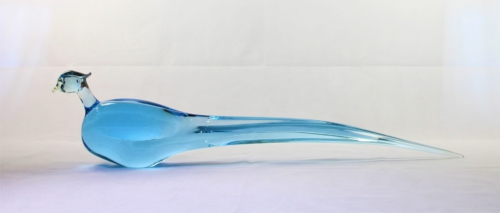 <em><b>Antonio Da Ros</b><br />tall Phaesant<br /> Italy 1960</em> antonio da ros cenedese murano glass pheasant