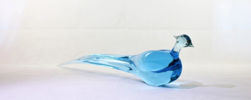 <em><b>Antonio Da Ros</b><br />tall Phaesant<br /> Italy 1960</em> antonio da ros cenedese murano glass pheasant (3)