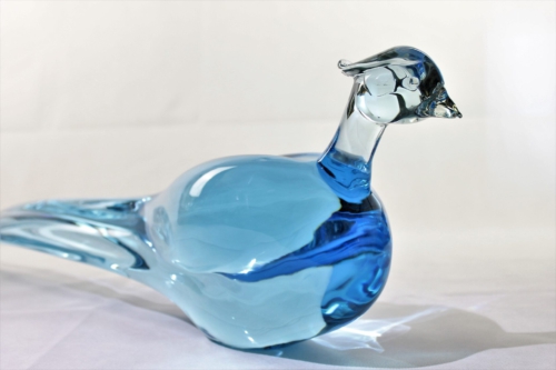 <em><b>Antonio Da Ros</b><br />tall Phaesant<br /> Italy 1960</em> antonio da ros cenedese murano glass pheasant