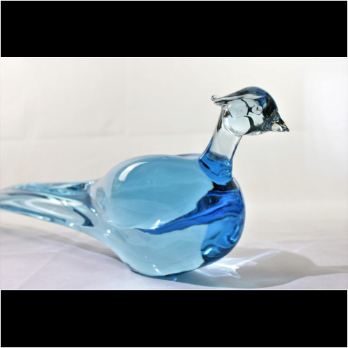 <em><b>Antonio Da Ros</b><br />tall Phaesant<br /> Italy 1960</em> antonio da ros cenedese murano glass pheasant