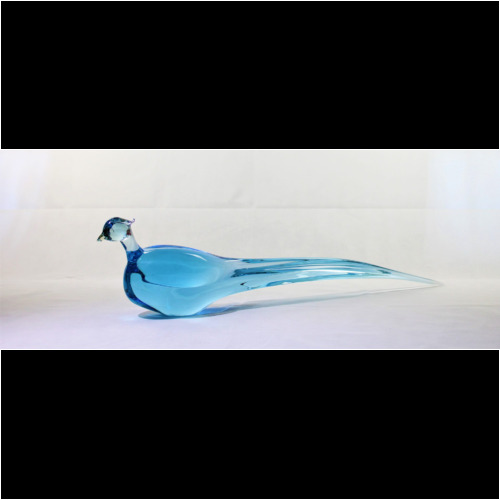 <em><b>Antonio Da Ros</b><br />tall Phaesant<br /> Italy 1960</em> antonio da ros cenedese murano glass pheasant