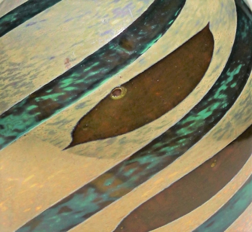 cenedese murano glass vase reazioni polycroma a canne