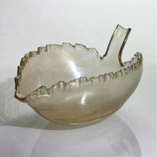 <em><b>Flavio Poli</b><br />Leaf Bowl<br />Italy 1930/40</em> flavio poli seguso vetri d’arte murano glass leaf bowl 1930/40