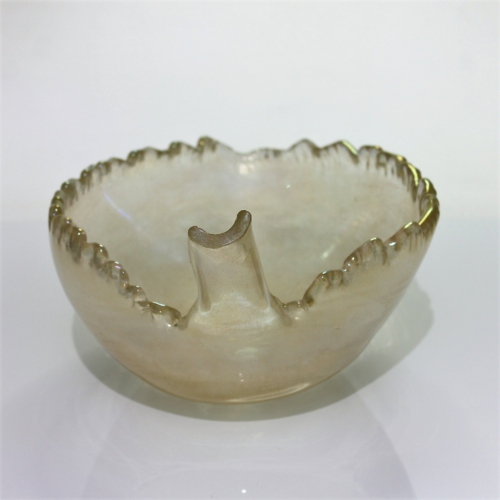 flavio poli seguso vetri d’arte murano glass leaf bowl 1930/40