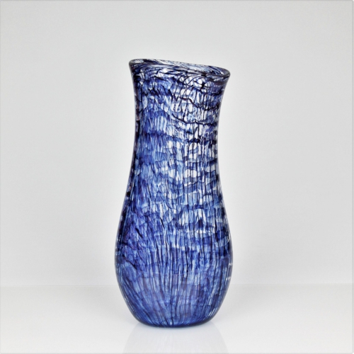 <em><b>Vittorio Ferro</b><br />Murrine Vase<br />Italy 1995</em> vittorio ferro murano glass murrine vase blue aventurine