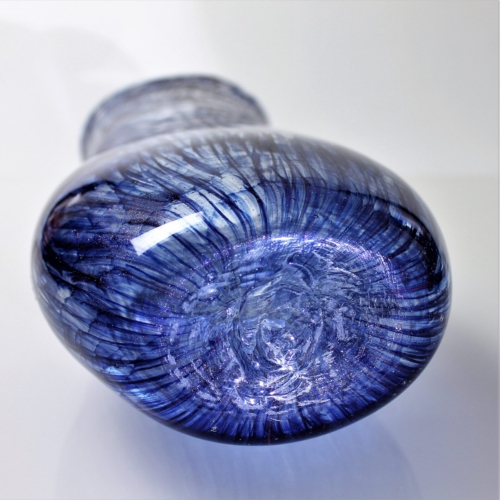 vittorio ferro murano glass murrine vase blue aventurine