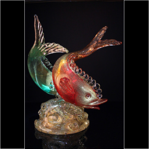 archimede seguso murano glass fish sculpture 1950