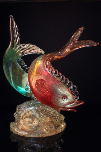 archimede seguso murano glass fish sculpture 1950