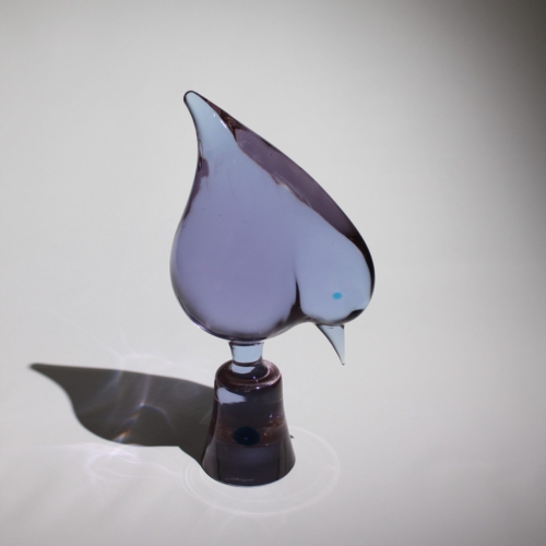 <em><b>Antonio Da Ros</b><br />Sparrow <br /> Italy 1965</em> antonio da ros bird sculpture cenedese murano glass