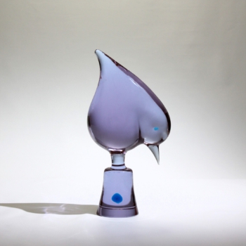 <em><b>Antonio Da Ros</b><br />Sparrow <br /> Italy 1965</em> antonio da ros bird sculpture cenedese murano glass