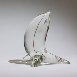 antonio da ros cenedese murano galss sculpture sea lion 1965