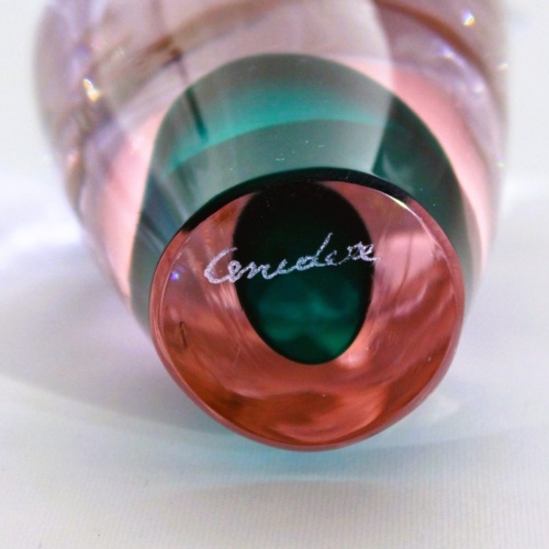 antonio da ros murano glass purlpe owl sculpture by gino cenedese 1962