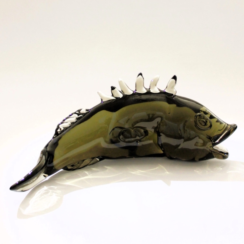 <em><b>Archimede Seguso</b><br>Fish Sculpture<br />Italy 1965</em> archimede seguso murano glass tall fisch sculpture 1965