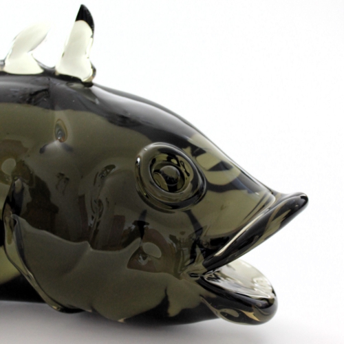 archimede seguso murano glass tall fisch sculpture 1965