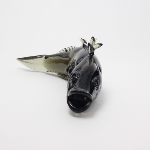 <em><b>Archimede Seguso</b><br>Fish Sculpture<br />Italy 1965</em> archimede seguso murano glass tall fisch sculpture 1965