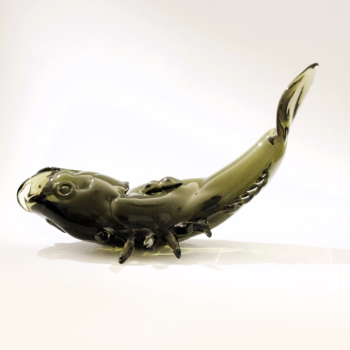 archimede seguso murano glass tall fisch sculpture 1965
