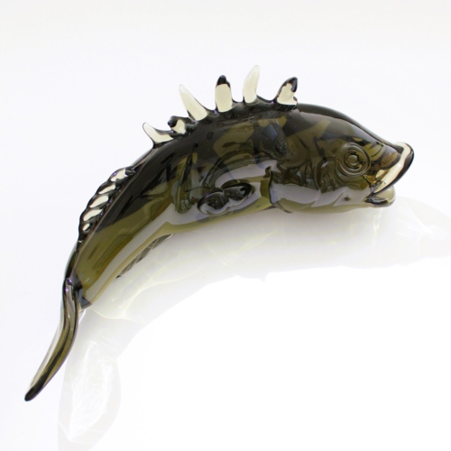 <em><b>Archimede Seguso</b><br>Fish Sculpture<br />Italy 1965</em> archimede seguso murano glass tall fisch sculpture 1965