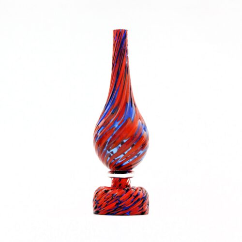 <em><b>Archimede Seguso</b><br>Vase<br />Italy 1950</em> archimede seguso murano glass vase blue red dots 1950
