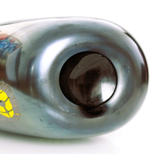 ermanno toso murano glass vase nerox yellow murrine