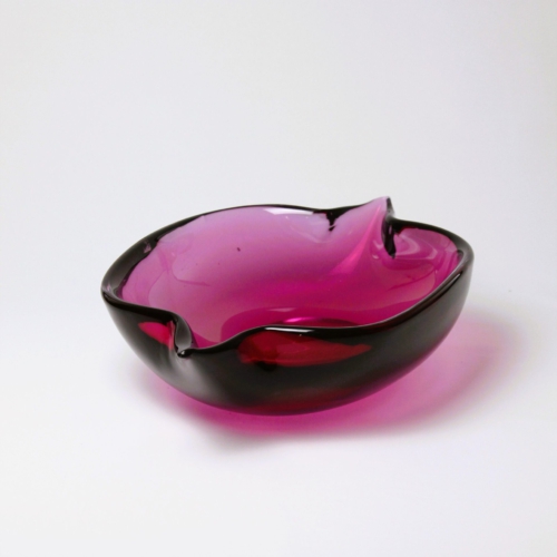 <em><b>Flavio Poli</b><br>Bowl<br>Italy 1955</em> flavio poli murano glass bowl purple seguso vetri d arte 1955