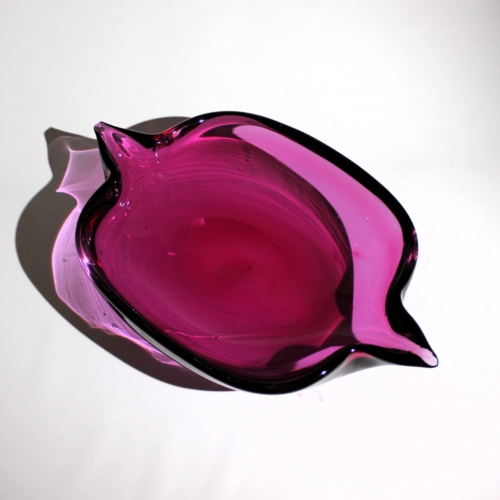 <em><b>Flavio Poli</b><br>Bowl<br>Italy 1955</em> flavio poli murano glass bowl purple seguso vetri d arte 1955