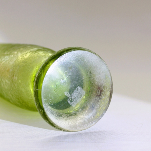 flavio poli murano glass vase corroso green by seguso vetri d arte 1955