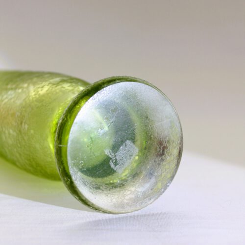 flavio poli murano glass vase corroso green by seguso vetri d arte 1955