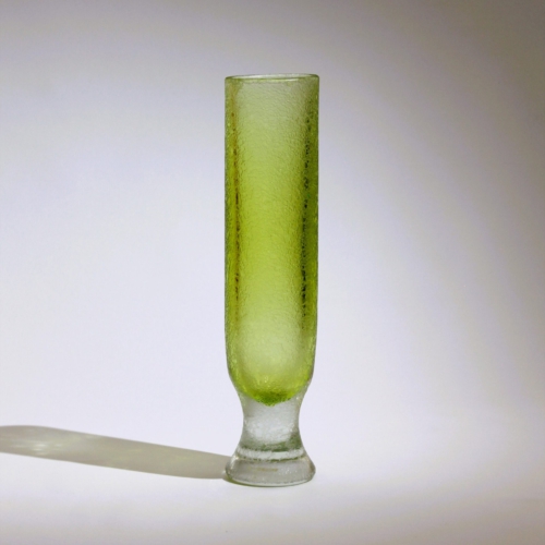 <em><b>Flavio Poli</b><br>Corroso Vase<br>Italy 1955</em> flavio poli murano glass vase corroso green by seguso vetri d arte 1955