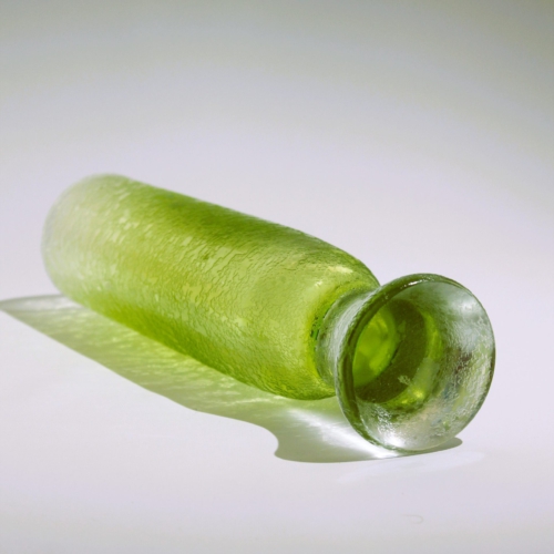 flavio poli murano glass vase corroso green by seguso vetri d arte 1955