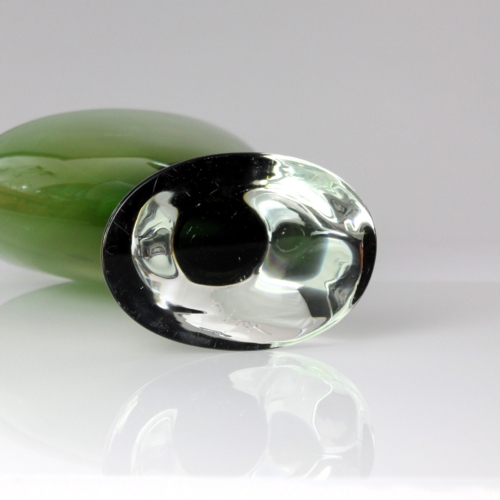 flavio poli seguso vetri d arte murano glass vase sommerso amber green
