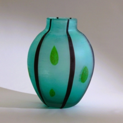 gino cenedese murano glass vase scavo 1960