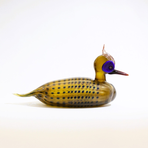 <em><b>Romano Donà</b><br />Mandarin Duck<br />Italy 2002</em> romano dona for gino cenedese murano glass duck 2002