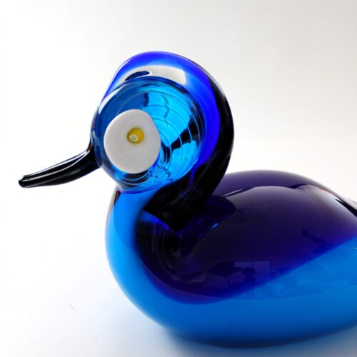 romano dona murano glass turquoise duck sculpture for gino cenedese 2002