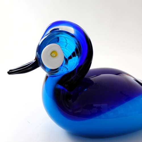 romano dona murano glass turquoise duck sculpture for gino cenedese 2002