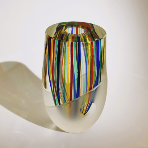 <em><b>Romano Donà</b><br />Unique Vase<br />Italy 2002</em> romano dona murano glass vase cenedese master piece 2000