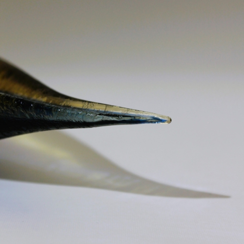 seguso vetri d arte murano glass leaf bowl corroso blue yellow pauly and c