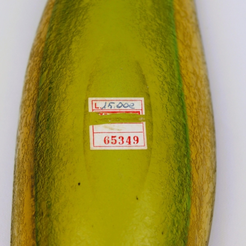 seguso vetri d arte murano glass leaf bowl corroso green yellow pauly and c