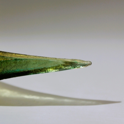 seguso vetri d arte murano glass leaf bowl corroso green yellow pauly and c