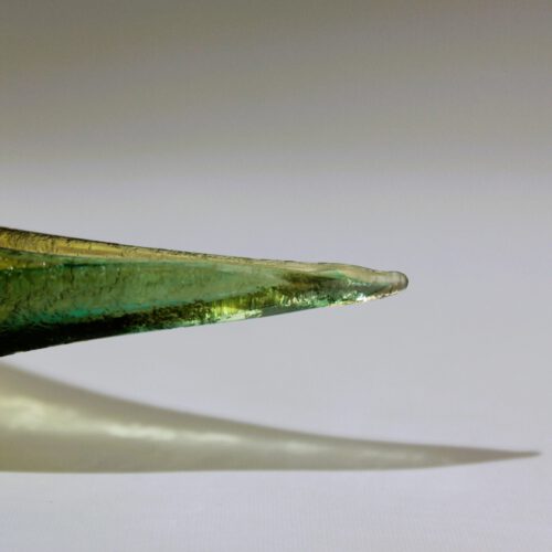 seguso vetri d arte murano glass leaf bowl corroso green yellow pauly and c