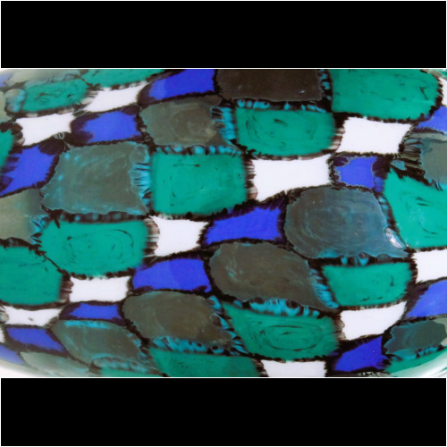 vittorio ferro murano glass vase mosaic murrine fratelli pagnin