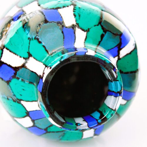 vittorio ferro murano glass vase mosaic murrine fratelli pagnin