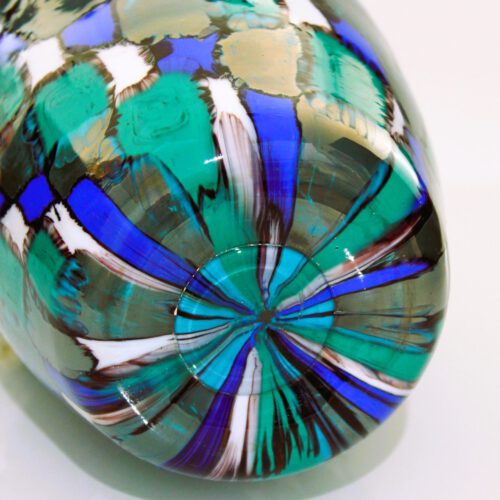 vittorio ferro murano glass vase mosaic murrine fratelli pagnin