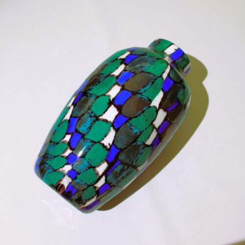 vittorio ferro murano glass vase mosaic murrine fratelli pagnin
