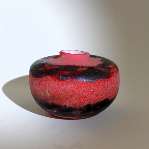 <em><b> Alfredo Barbini</b><br>Scavo Vase<br>Italy 1960</em> alfredo barbini murano glass vase scavo 1960